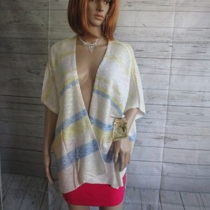 NWT - ONE WORLD open sweater - sz PL - MSRP $48.00